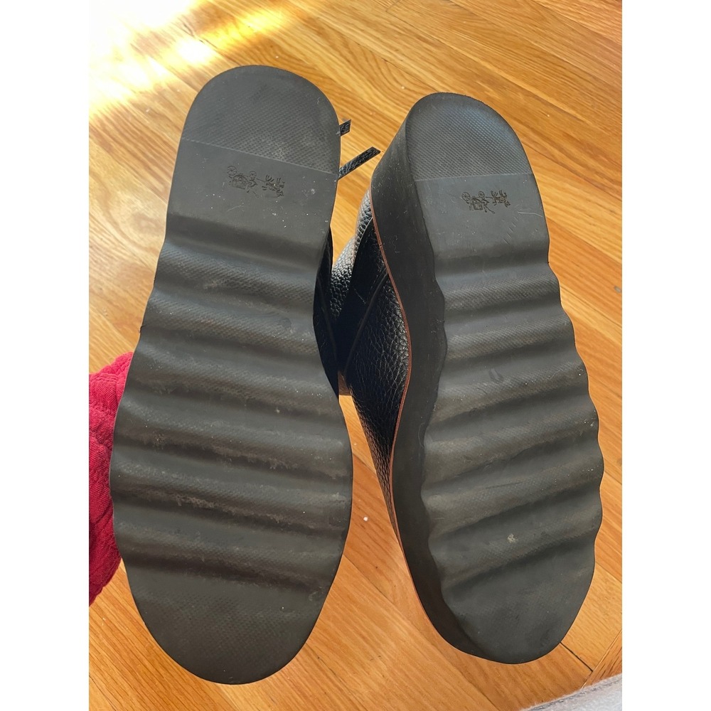 Coach Urban Hiker Boots Size 6 Black Leather‎ Platform Lace Up Ankle Streetwear - Picture 10 of 10